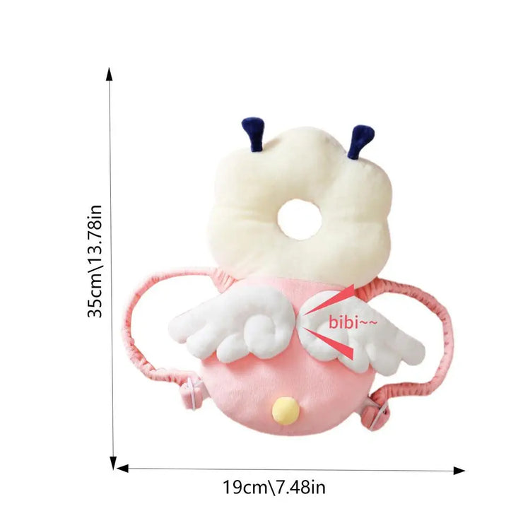 Cartoon Baby Head Protection Pillow - Breathable anti fall hat suitable for young Kids Learn Walk Back Cushion head protection