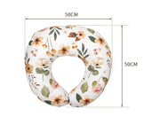 Newborn Breastfeeding Pillow Printed Cotton Comfortable U-Shaped Waist Supports Cushion Propping Baby and Pregnancy Pillows