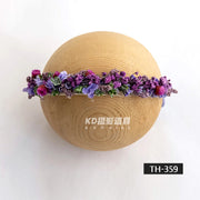 Baby Head Flower Photography Props Adjustable Artificial Flower Shooting Headband Newborn Photo Bow Pearl Headgear Accessories