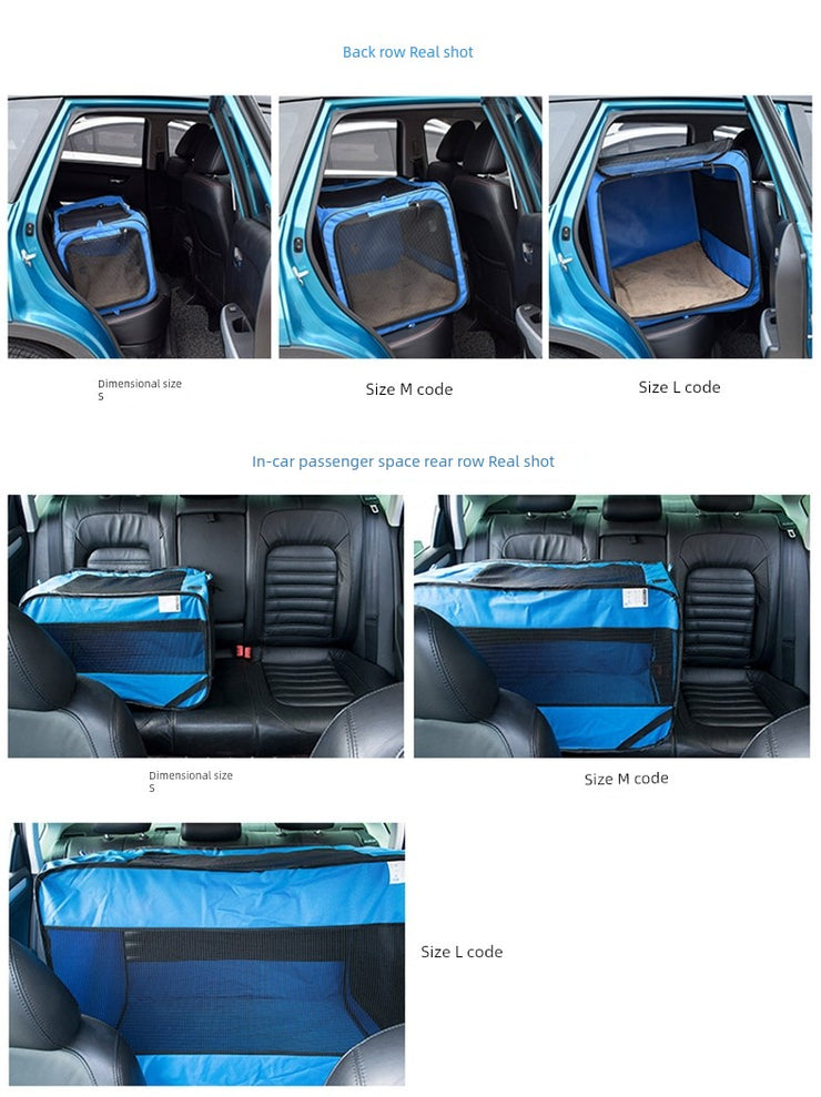 Pet Car Handy Gadget Dog Car Safety Seat Car Kennel Cage Cat Car Rear Seat Car Pet Mat