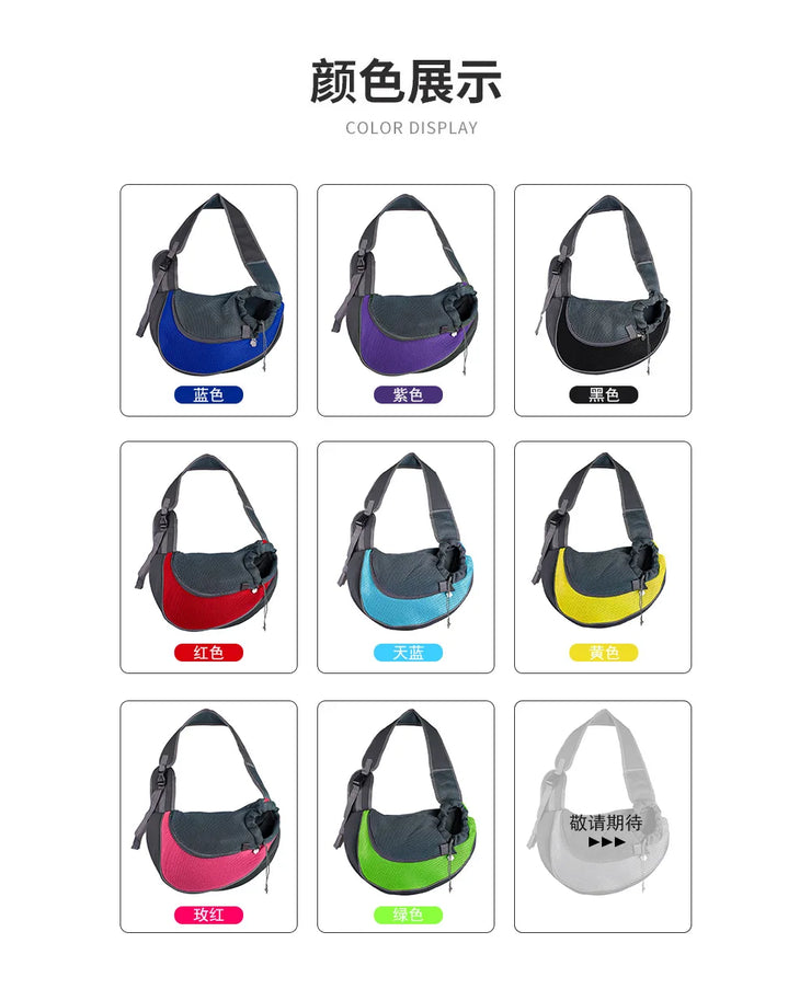 Pet Cat Dog Carrier Backpack Travel Tote Shoulder Bags Mesh Sling Carry Pack Pet Carrying Supplies Crossbody Shoulder Bag