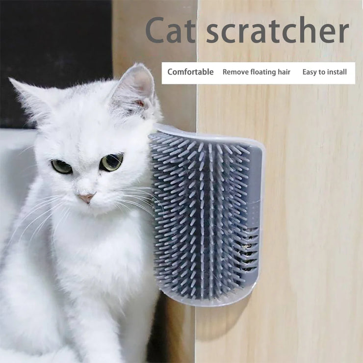Cat Self Groomer With Catnip Soft Cats Wall Corner Massage Cat Comb Brush Rubs The Face With A Tickling Comb Pet Supply