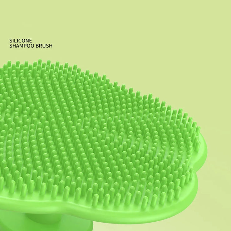 Baby Hair Brush Cute Infant Fetal Head Fat Cleaning Silicone Brush Newborn Soft Hair Comb Head Massager for Baby Care Accessorie