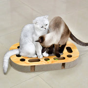 Cat scratching board durable cat bed with scratching mat with Double bell ball cat toy