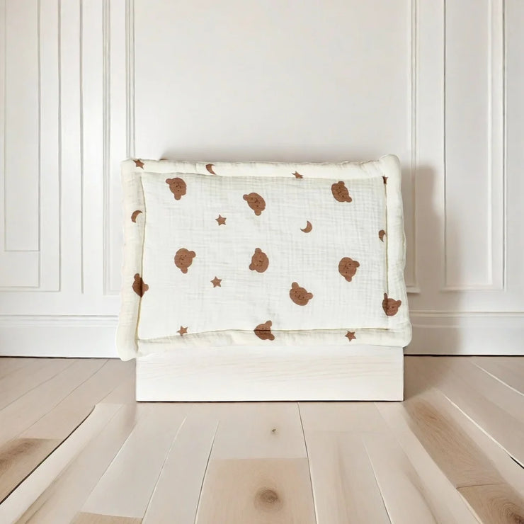 Baby pillow 0-6-12 months baby comfort bean velvet pillow four seasons general infant pillow