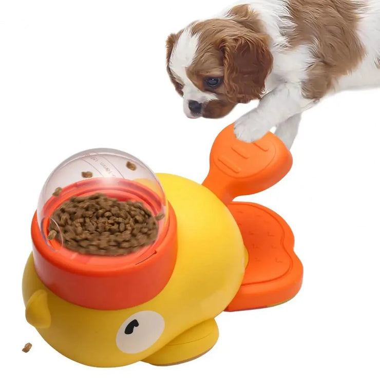 Dog Puzzle Feeder Interactive Pet Food Treat Dispenser Cartoon Duck Design Pet Snack Feeder for Dog Training Mental Enrichment