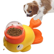 Dog Puzzle Feeder Interactive Pet Food Treat Dispenser Cartoon Duck Design Pet Snack Feeder for Dog Training Mental Enrichment
