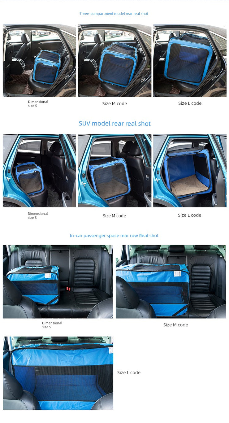 Pet Car Handy Gadget Dog Car Safety Seat Car Kennel Cage Cat Car Rear Seat Car Pet Mat
