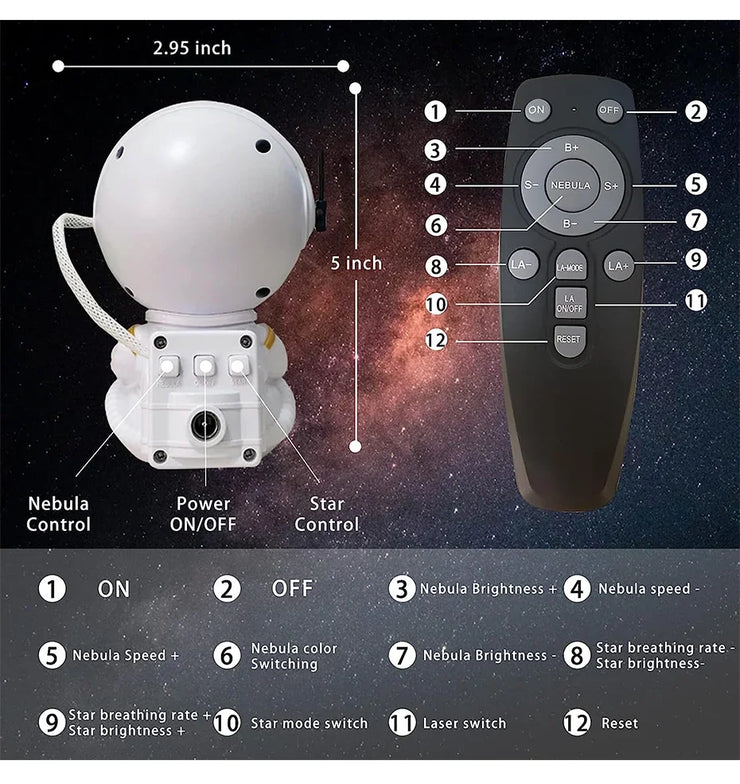Astronaut Starry Sky Projector 