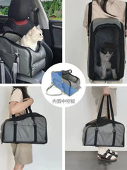 Removable and Washable Car Comfortable Pet Seat for Small Dogs and Cats - Portable Center Console Safe Travel Bed