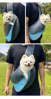 Pet Cat Dog Carrier Backpack Travel Tote Shoulder Bags Mesh Sling Carry Pack Pet Carrying Supplies Crossbody Shoulder Bag