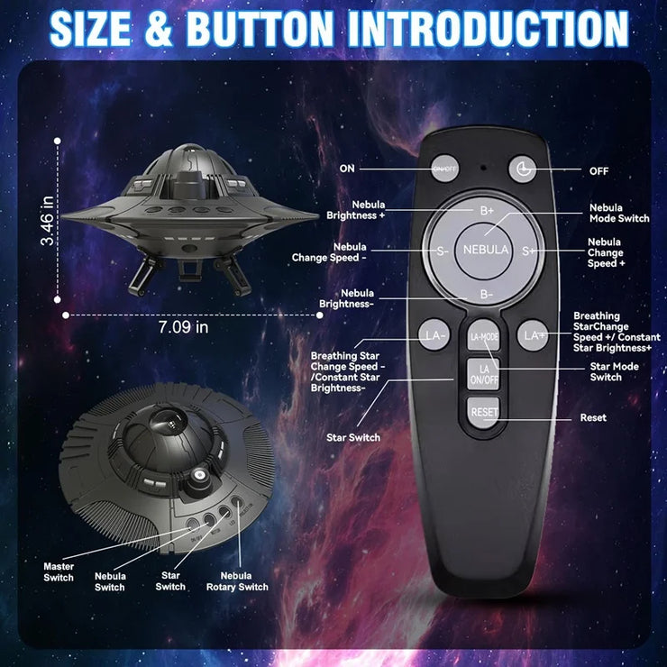 Night Light Galaxy Projector Starry Sky Projector 360° Rotate Planetarium Lamp For Kids Bedroom Valentines Day Gift Wedding Deco