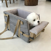 Dog Car Seat Center Console Car Seat for Small Pets Portable Booster Seat Cats and Dogs Travel Bags Fully Detachable Washable