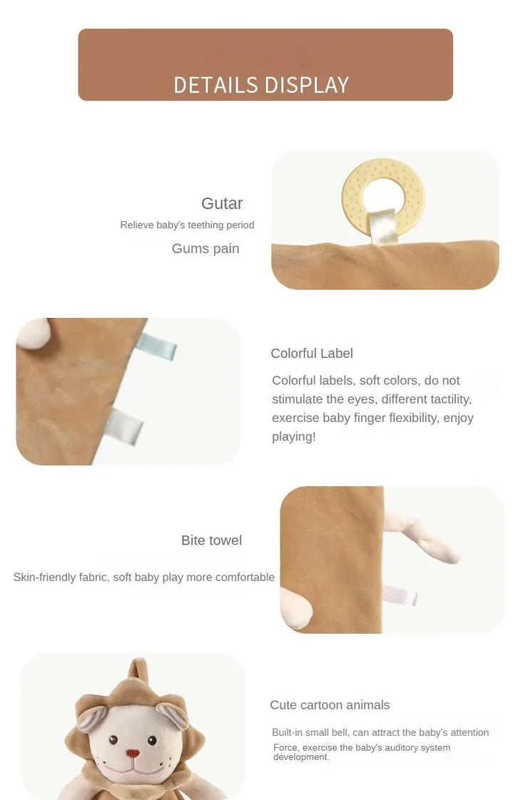 New Baby Toys 0-1 Year Old 2-year-old Hand Puppet Newborn Comfort Cloth Baby Comfort Doll Plush Toy Children's Hand Puppet Plush