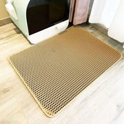 Double Layer Cat Litter Mat with Waterproof Non-Slip Washable Pet Litter Box Mat Sand Trapper Clean Pad Durable Bed Mat