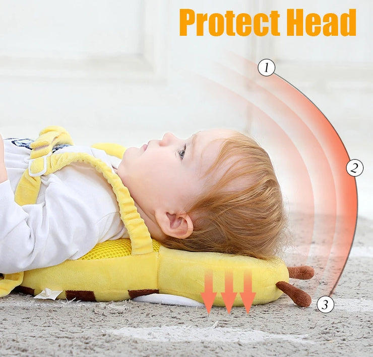 Head Back Protector Baby Protect Pillow Learn Walk Headgear Prevent Injured Safety Pad  prevention Fall Cartoon Bee Kids Pillows