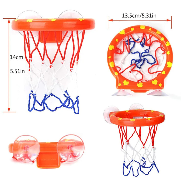 Baby Bath Toy Toddler Boy Water Toys Bathroom Bathtub Shooting Basketball Hoop with 3 Balls Kids Outdoor Play Set Cute Whale