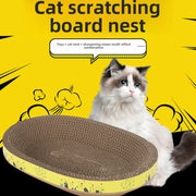 Cat Scratching Board Protective Furniture Claw Grinding Toys Pet Bed for Cat Stuff Oval Corrugated Paper Accessories Cats Nesk