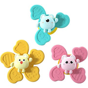 Baby Bath Toys Funny Bathing Sucker Spinner Suction Cup Cartoon Rattles Fidget Educational ToysChristmas Birthday Gifts for Kids
