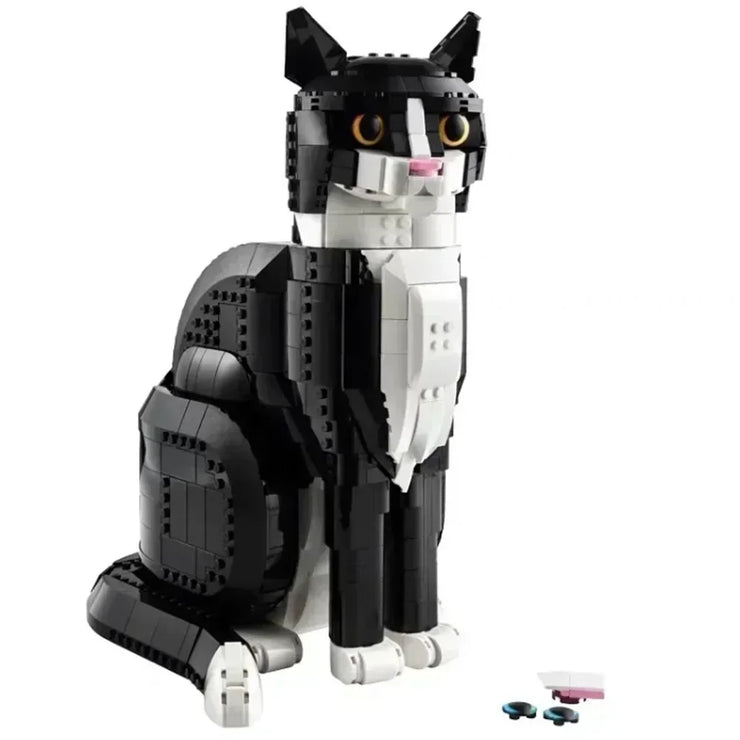 1710Pcs Tuxedo Cat Building Blocks Bricks Creative Cartoon Animal Assembly Toy Diy Educational Puzzle Christmas Gifts