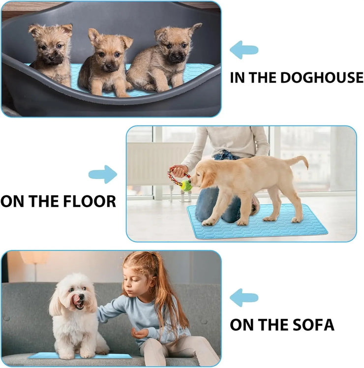 Pet Ice Silk Mat Dog Mat Summer Cool Mat Cooling Breathable Cat Cool Mat Cooling Supplies Dog Pet Mat For Cat Washable