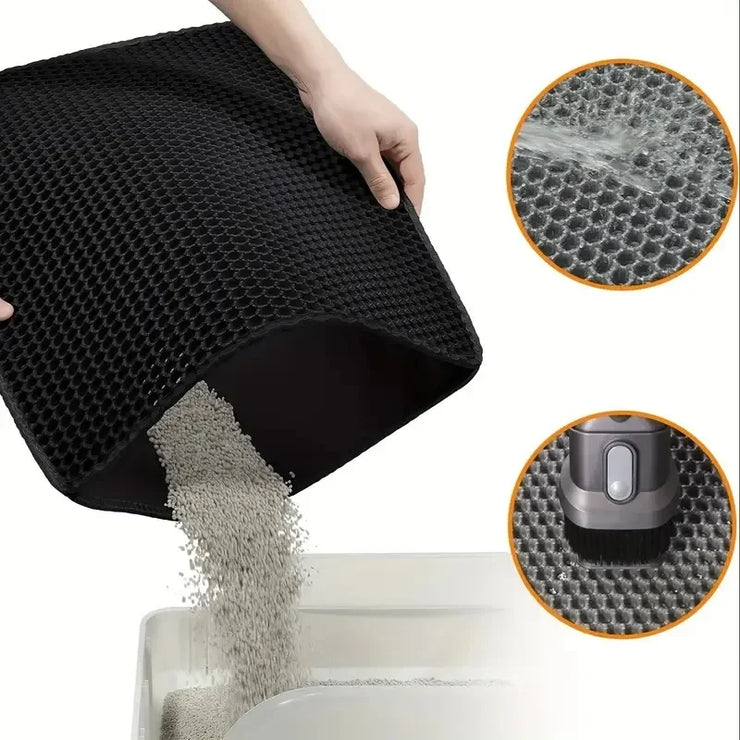 EVA Double Layer Cat Litter Pad Waterproof Non-slip Sand Basin Filter Kitten Dog Washable Easy Cleaning Pet Accessories