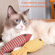 Cat for toy self high boredom resistant bite clean teeth linen fish grinding teeth fun cat toy simulation fish toy pet supplies