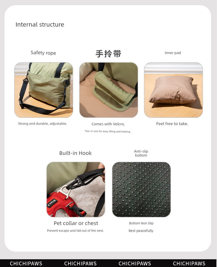 Diaper Bag Dog Car Handy Gadget Nest