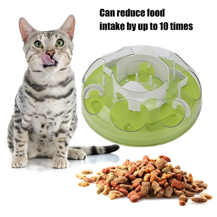 Cat Treat Puzzle Interactive Treat Dispensing Toy Mental Enhancement Slow Feeder Toy Cat Puppy Small Dog Interactive