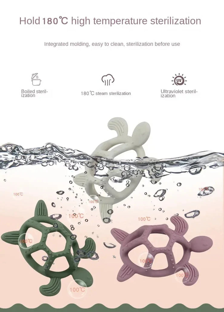 Baby Teething Toys, Turtle Infant Chew Toys, Silicone, BPA Free, BPA Free, 3M + Baby Teething Relief