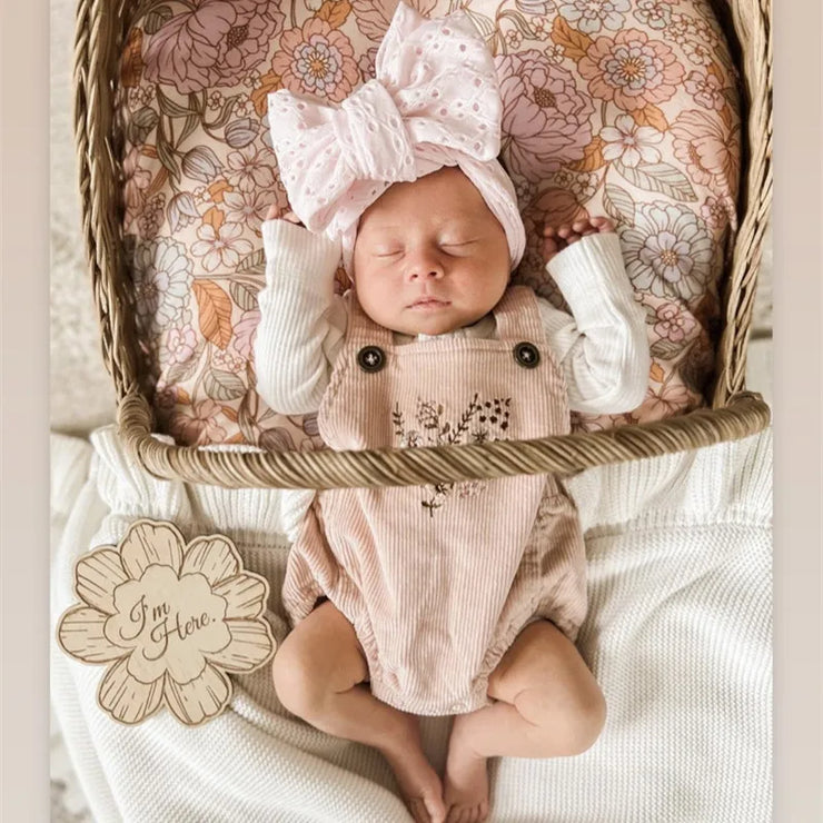 Baby Girl Bows Headband Newborn Turban Hole Hairband Embroidery Accessory Kids HairBand Outdoor Summer Toddler children HeadWrap