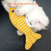 Cat for toy self high boredom resistant bite clean teeth linen fish grinding teeth fun cat toy simulation fish toy pet supplies
