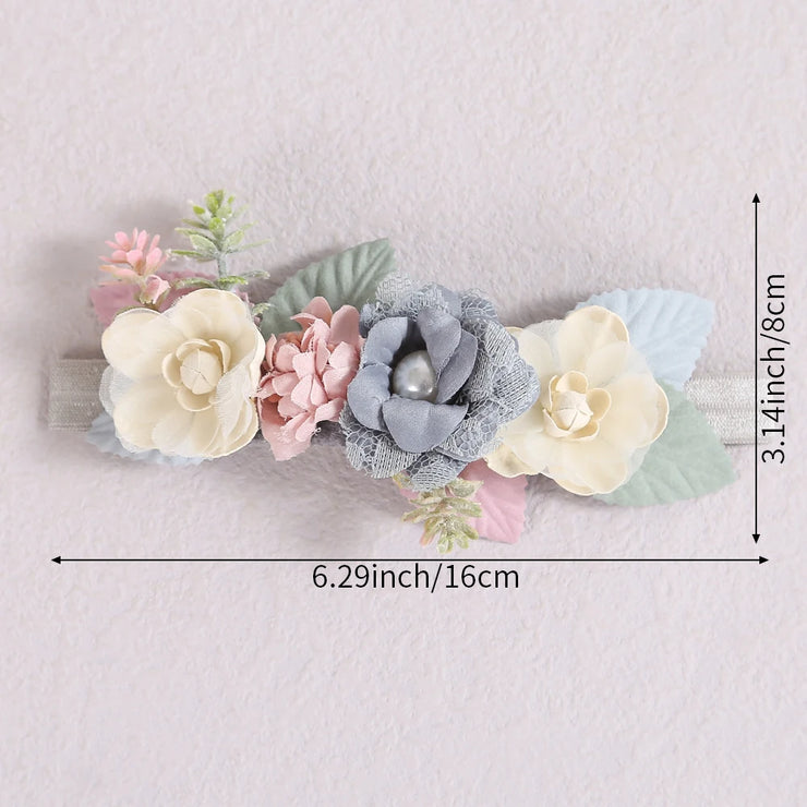 Baby Headbands for Toddlers Infant Beautiful Artificial Flowers Hair Bands for Baby Girls Sweet Cute Head Bands Hair Accessories