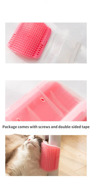 Cat Self Groomer With Catnip Soft Cats Wall Corner Massage Cat Comb Brush Rubs The Face With A Tickling Comb Pet Grooming Supply