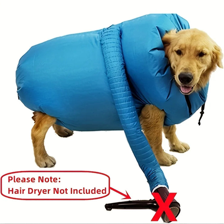 Dogs Hair Dryer Blow Bag Pet Dry Bag Folding Grooming Portable Pet Drying Bag Quick Drying Dog Cleaner Cat Dog Bath Brush