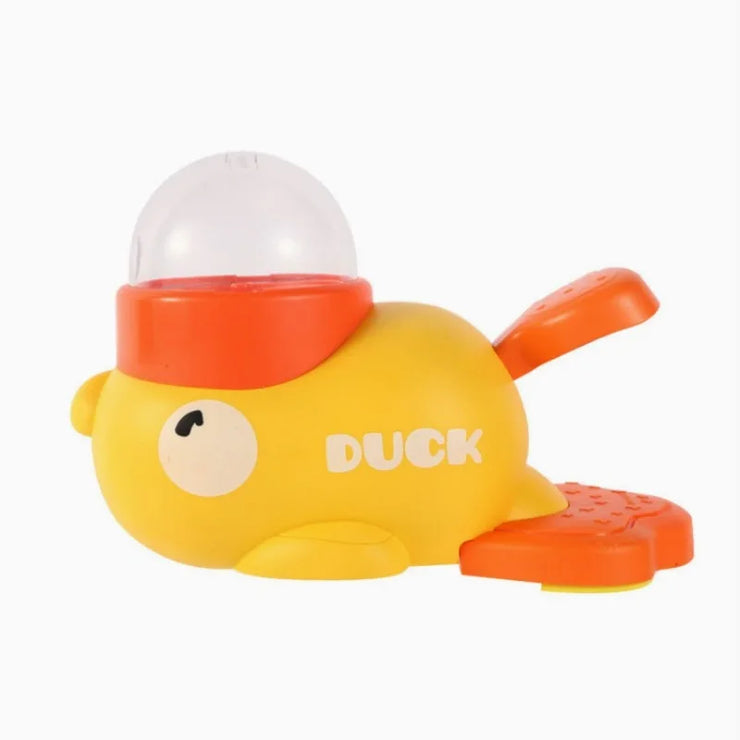 Yellow Rubber Duck-Shaped Interactive Feeder for Dogs and Cats: A Treat Dispensing Puzzle Toy Designed for Pet Training