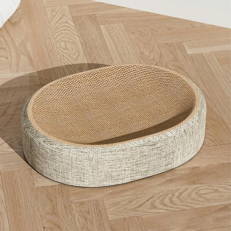 Cat Scratcher Cat Scratch Bed Sturdy Scratcher Pad Oval Cat Scratch Pad Bowl Nest Multifunctional Pet Sleeping Mat for Indoor