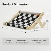 Cat House Window Perch Winter Mat Easy Washable Fabric Hammock Hanging Bed for Pet Seat Nest Bearing Cushion Shelf Sleep Seat