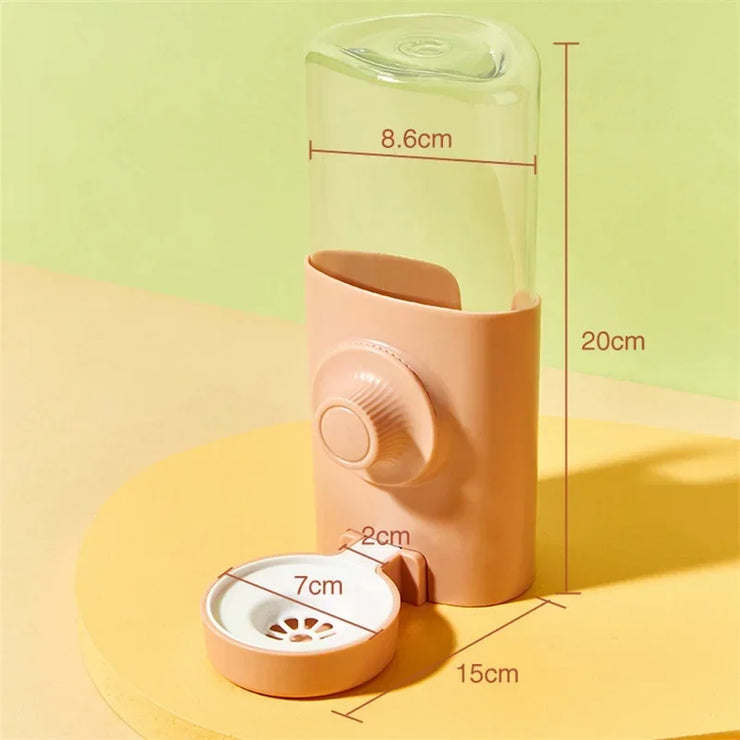 Water Dispenser Pet Automatic Pet Feeder Hanging Bowl Water Bottle Food Container Dispenser for Puppy Cats Rabbit Guinea Pig