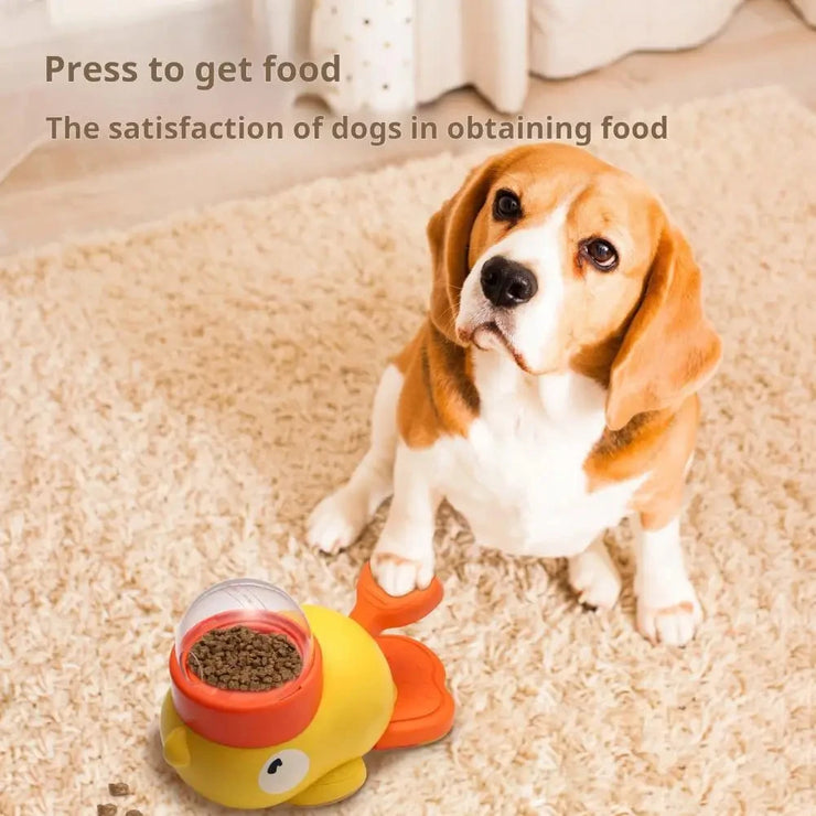 Dog Puzzle Feeder Interactive Pet Food Treat Dispenser Cartoon Duck Design Pet Snack Feeder for Dog Training Mental Enrichment