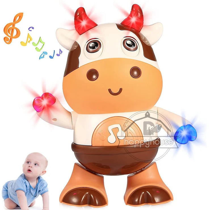 Baby Cow Musical Toys Dancing Walking Baby Cow Toy with Music and LED Lights Dancing Toys Baby Toys 6 to 12 Months 18 Month Toys