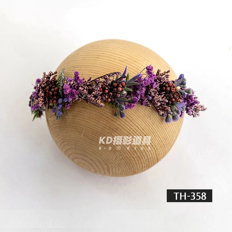 Baby Head Flower Photography Props Adjustable Artificial Flower Shooting Headband Newborn Photo Bow Pearl Headgear Accessories