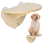 Cat Window Perch Space Saving Window Cat Seat Kitten Climbing Wood Window Shelf with 3 Suction Cups Cats Play Climb Seat for