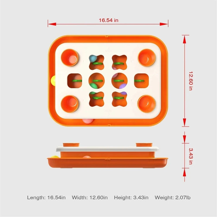 Cat Puzzle Toys Level 2 Slow Food Dispenser Funny Feeder Toy Kitten Balls Stimulation Treat Mental Treasure Box Interactive Game