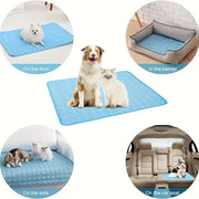 Summer Pet Ice Mat Cat Cooling Ice Mat Dog Pad Breathable Cat Cool Mat Portable & Washable Pet Cooling Blanket For Kennel/Sofa/B