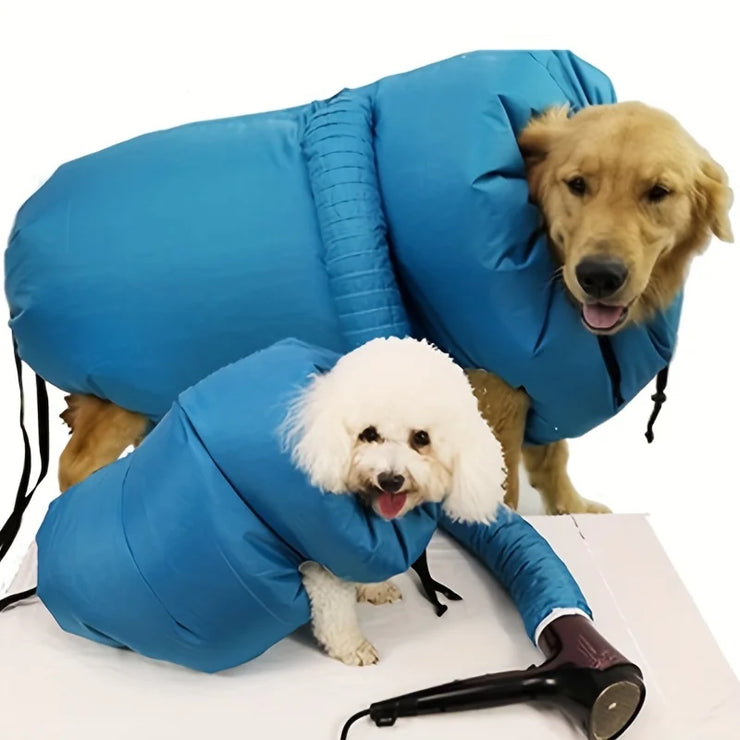 Dogs Hair Dryer Blow Bag Pet Dry Bag Folding Grooming Portable Pet Drying Bag Quick Drying Dog Cleaner Cat Dog Bath Brush