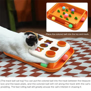 Cat Puzzle Toys Level 2 Slow Food Dispenser Funny Feeder Toy Kitten Balls Stimulation Treat Mental Treasure Box Interactive Game