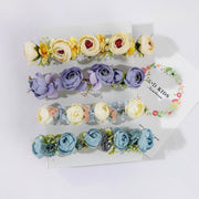 Baby Head Flower Photography Props Adjustable Artificial Flower Shooting Headband Newborn Photo Bow Pearl Headgear Accessories