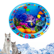 Water Sensory Play Mat Toy Thickened Inflatable Water Mat For Cat And Dog Water Sensor Mat Water Sensory Playmat With Fish Sea