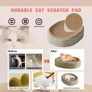 Cat Scratcher Cat Scratch Bed Sturdy Scratcher Pad Oval Cat Scratch Pad Bowl Nest Multifunctional Pet Sleeping Mat for Indoor
